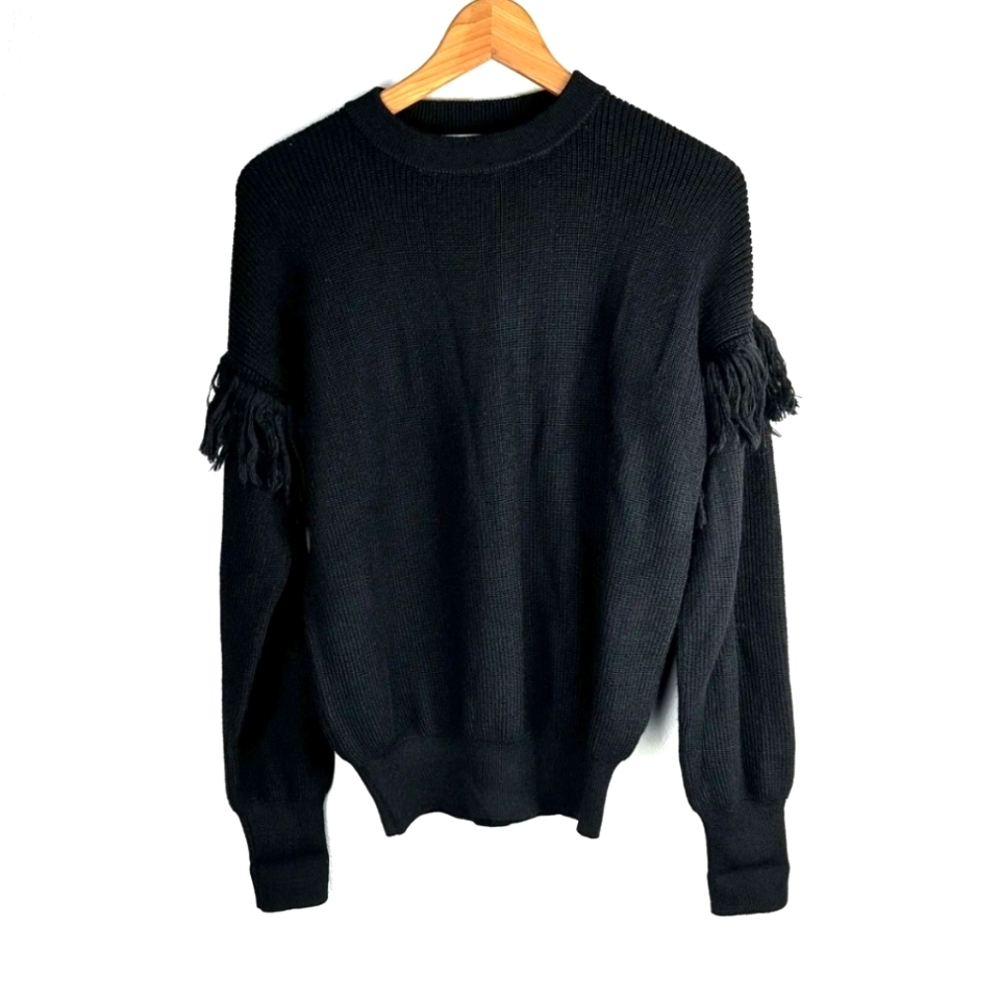 Tory Burch Fringe Alpaca Fringe sleeve Sweater